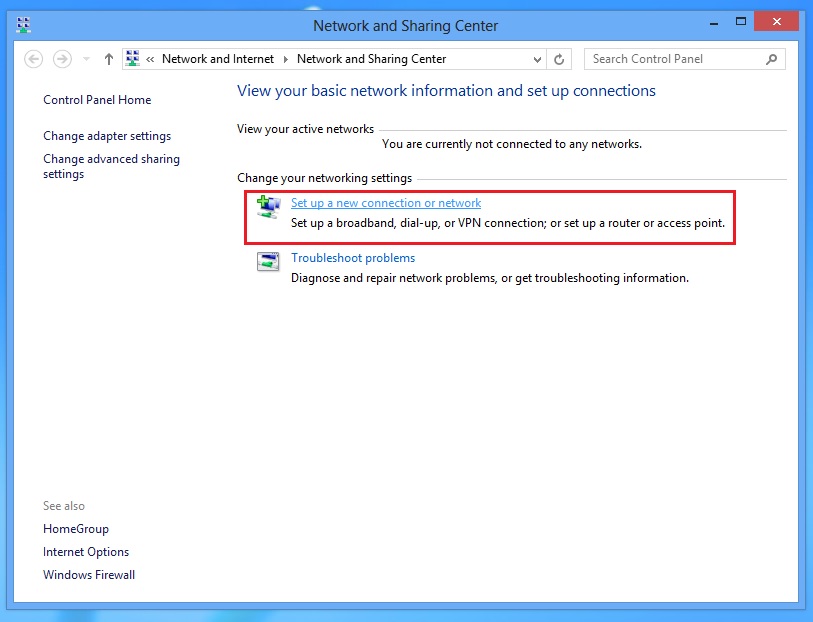 network connection settings windows 8