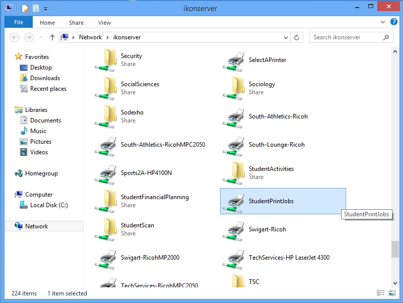 Mapping a Printer on Windows 8 - Juniata College CTS